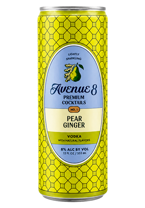 AVENUE 8 PEAR GINGER 355 ML