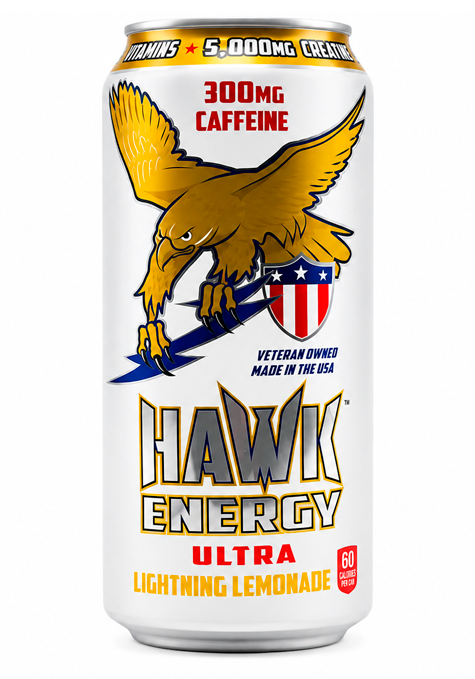 HAWK ENERGY ULTRA LEMON 12 OZ